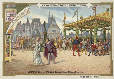 Escena de Fausto, una ópera de Charles Gounod de European School